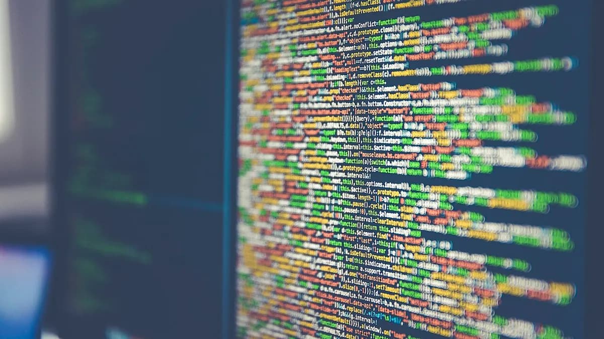 Source code on a computer monitor